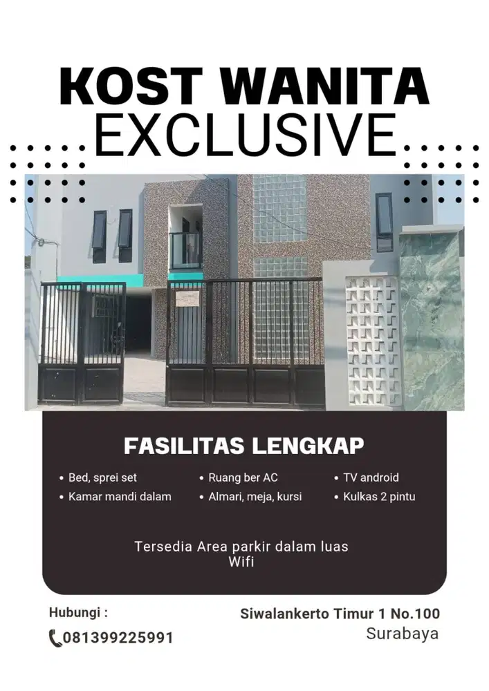 KOST WANITA EKSLUSIVE