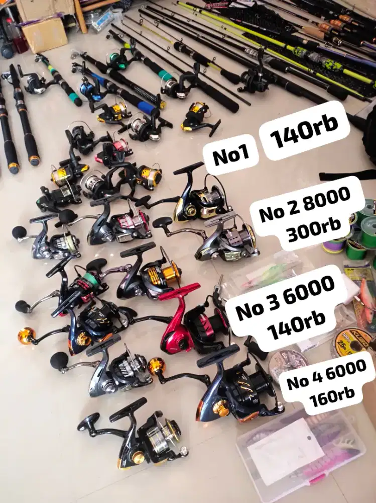 Katrol Pancing Reel 6000 Besi Smooth kondisi Baru