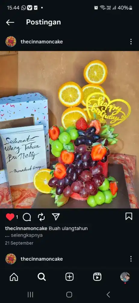 KUE BUAH KUE ULANG TAHUN BUAH
