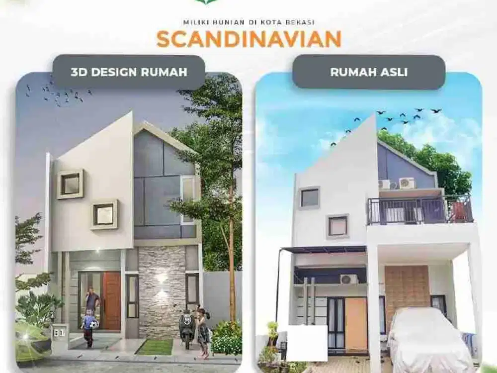 Rumah pondok gede 3 kamar tidur KPR DP 0% strategis pintu tol Jatiasih/Jatiwarna/jati bening bebas banjir Bekasi