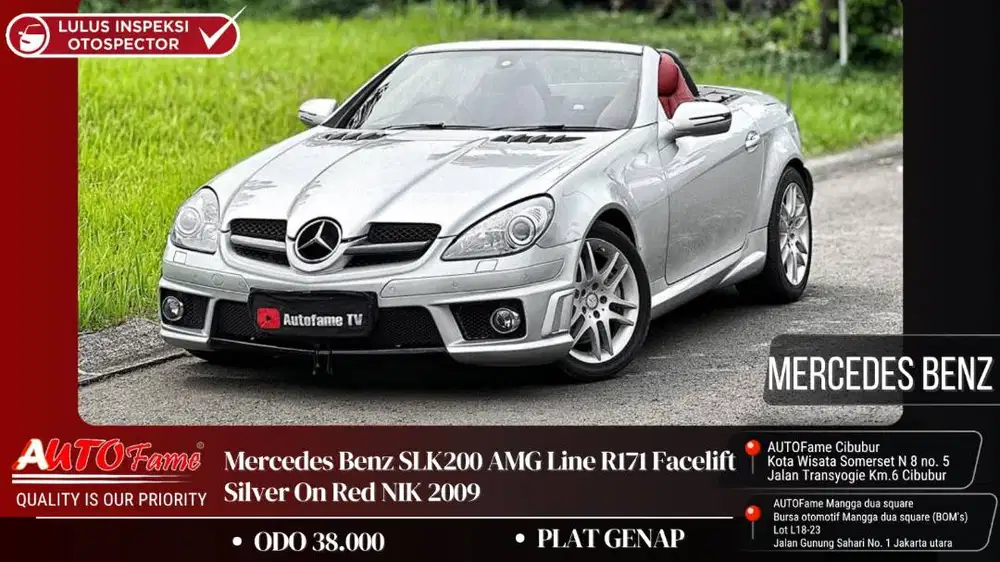 Mercedes Benz SLK200 AMG Line R171 Facelift Silver On Red NIK 2009