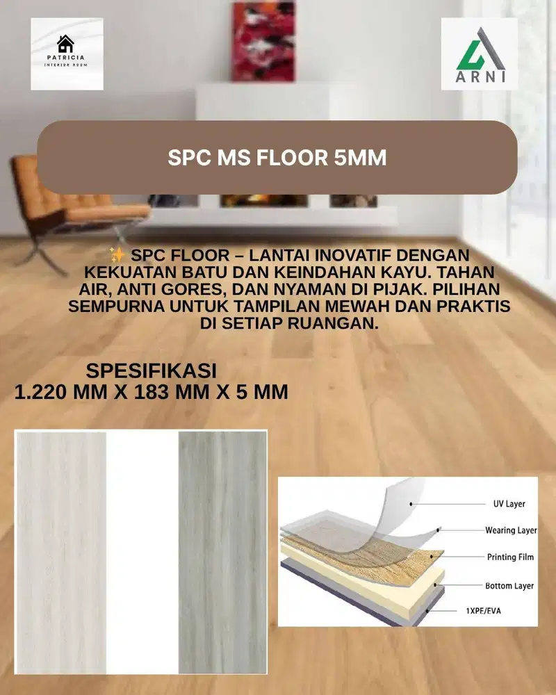 SPC Lantai 5mm | SPC Lantai Premium