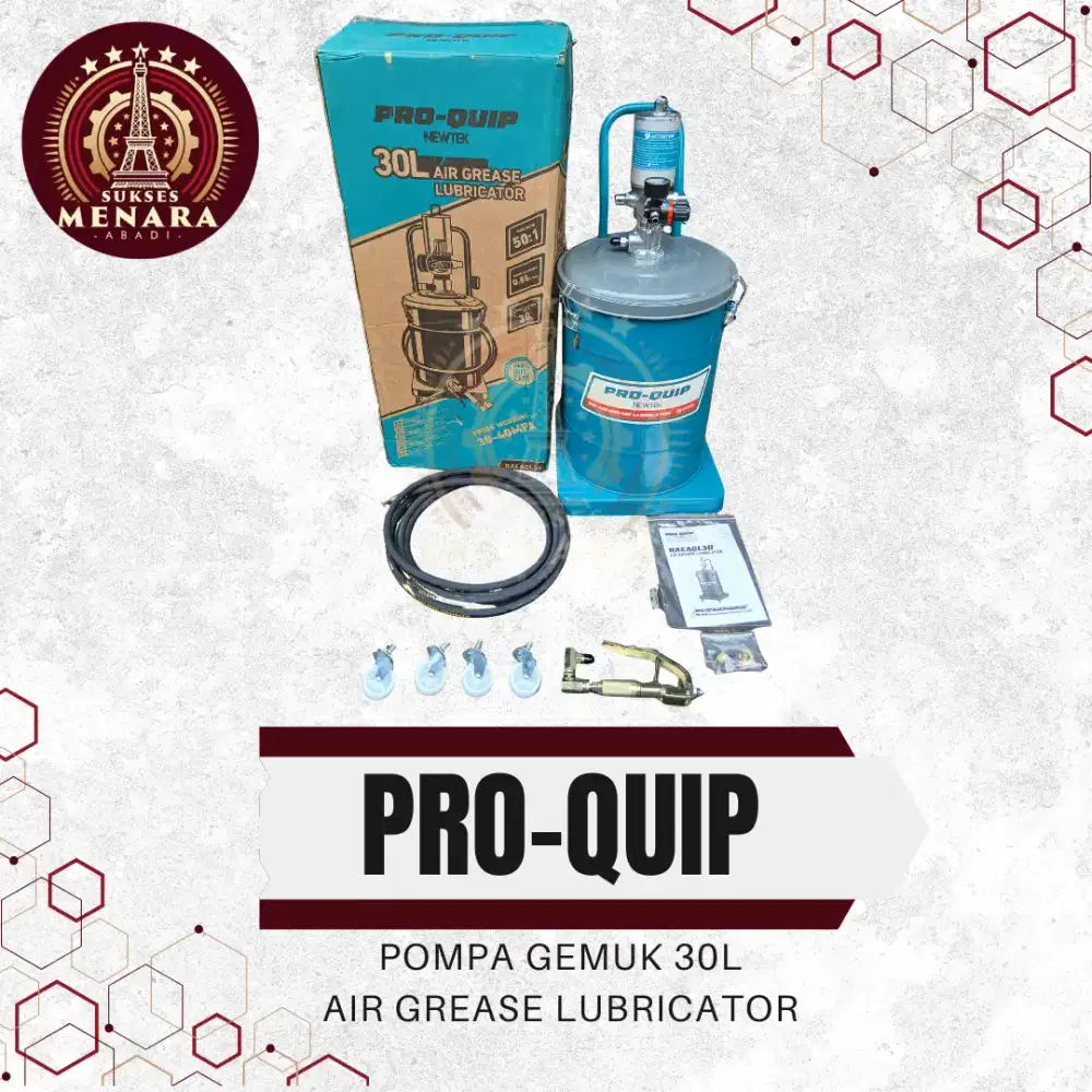 PROQUIP NEWTEK Pompa Gemuk 30L Air Grease Lubricator Pompa Oli