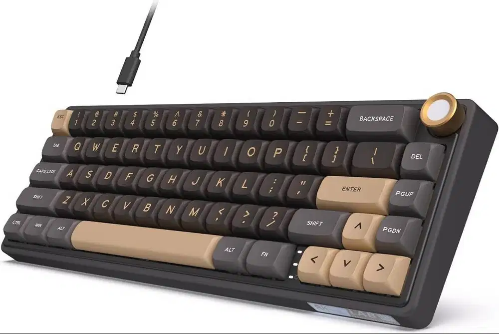 RK Royal Kludge R65 65% Wired Gaming Keyboard, US QWERTY Layout, Brown
