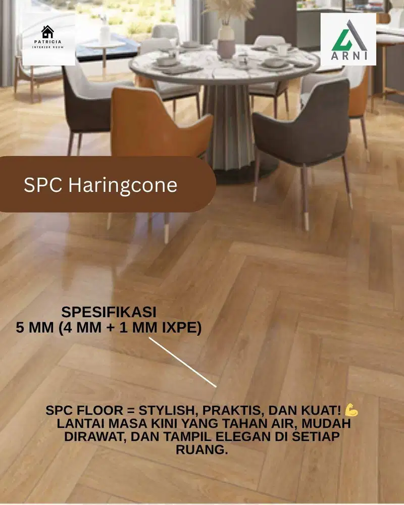 SPC Lantai Haring cone | SPC Floor Premium | Lantai Vinyl Kuat, Tahan