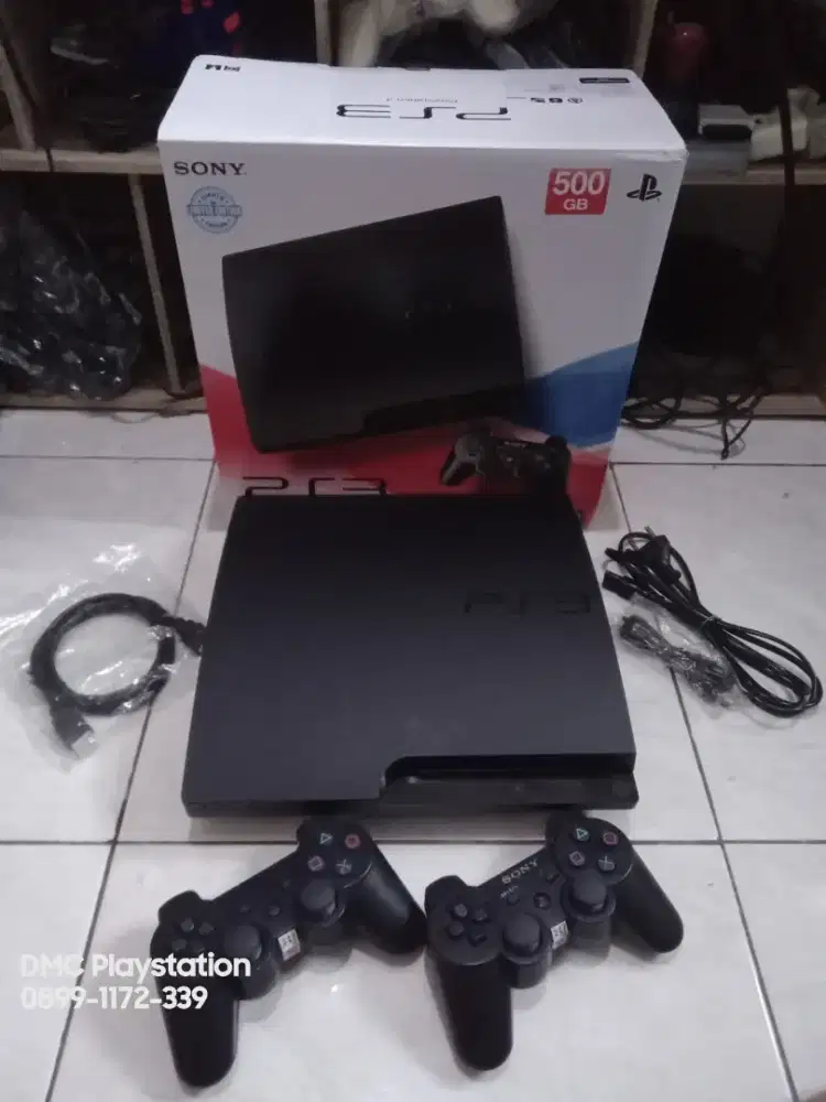 PS3 Slim seri 3000 HFW 492 Hdd 500gb fullset , Full games siap pakai