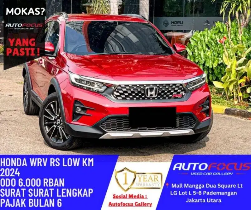 Km 6Rb | Honda WRV WR-V WR V 1.5  RS Non sensing At Merah Metalik 2024