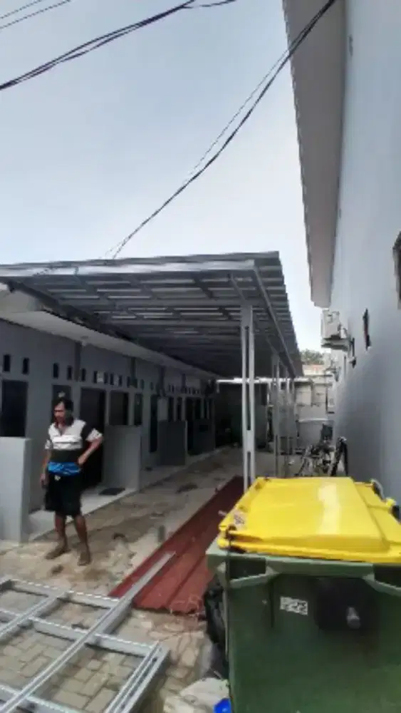 Kanopi baja ringan atap alderon, spandek pasir dan polos