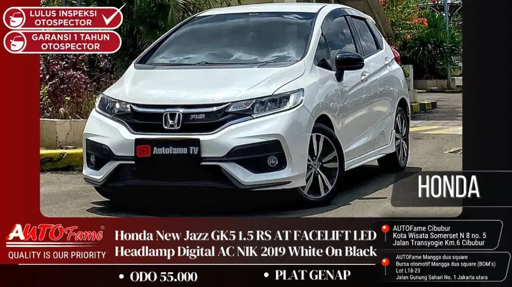 Honda New Jazz GK5 1.5 RS AT FACELIFT LED Headlamp Digital AC NIK 2019