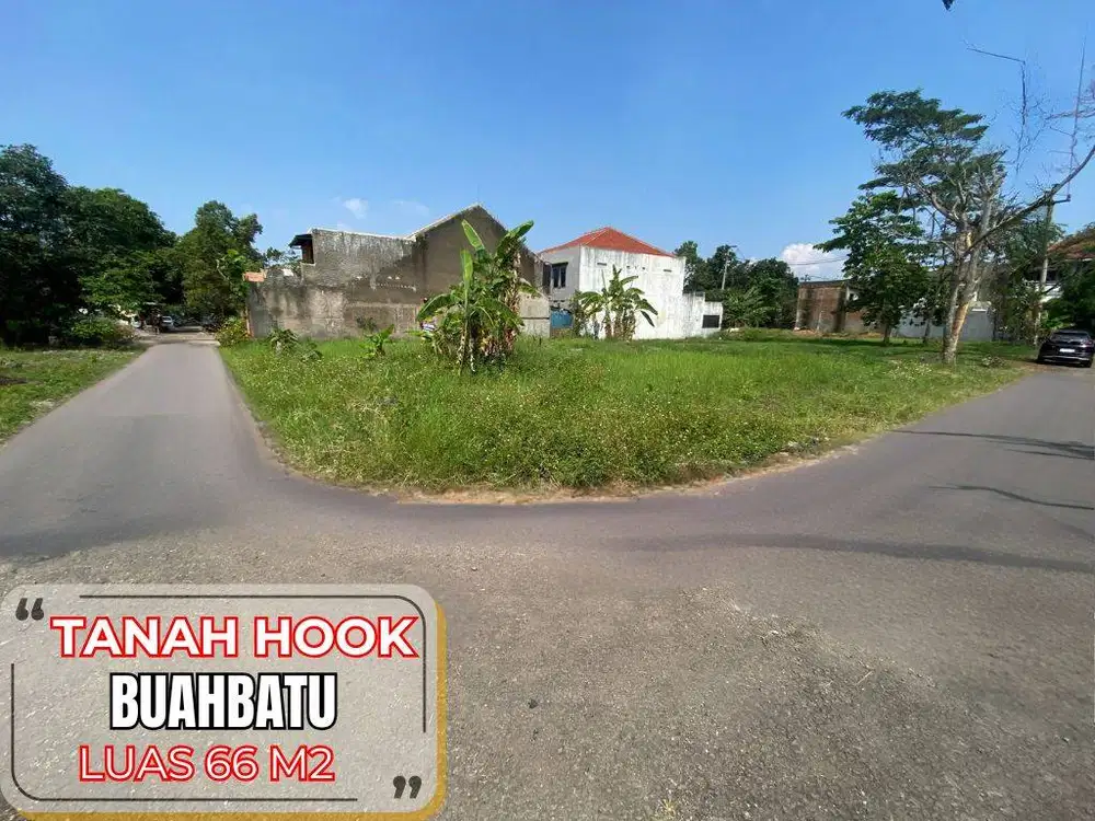 TANAH HOOK DI BUAHBATU BANDUNG LUAS 66M2