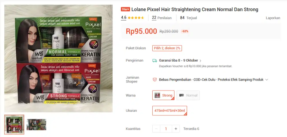 Lolane Pixxel Hair Straightening