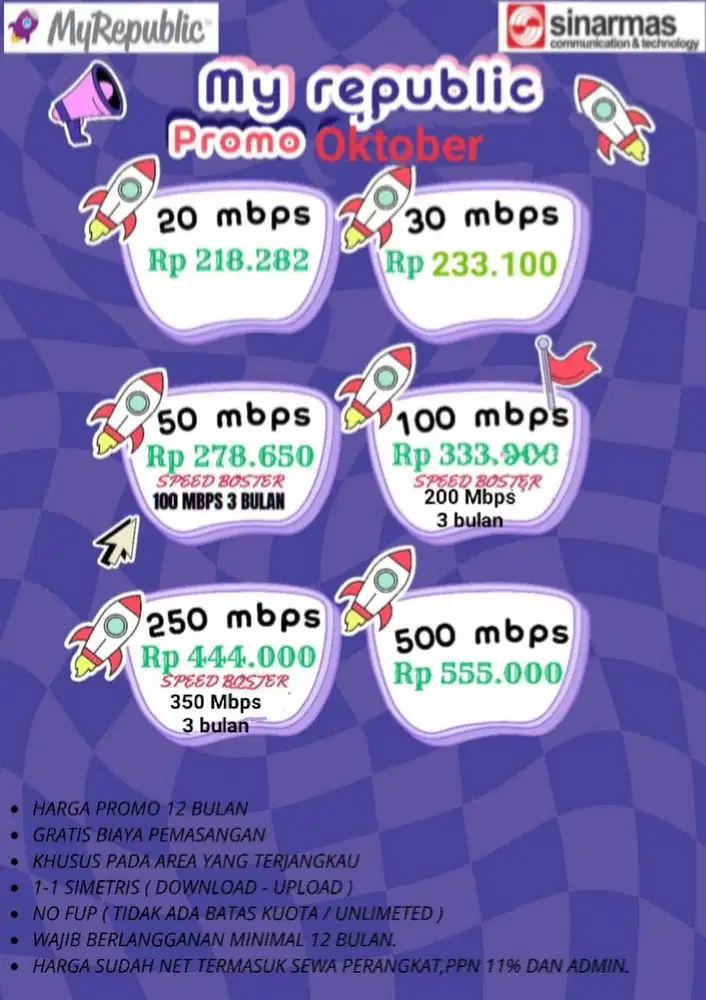 Pemasangan wifi My Republic.. PROMO OKTOBER