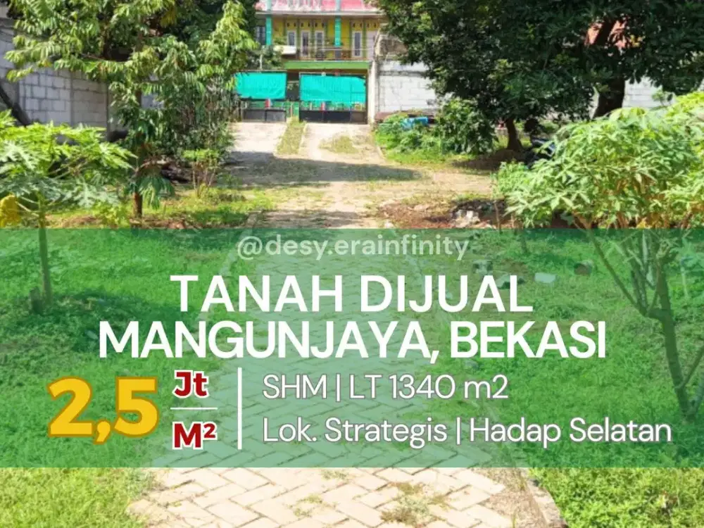 Dijual Tanah di Mangunjaya, Tambun Selatan, Bekasi