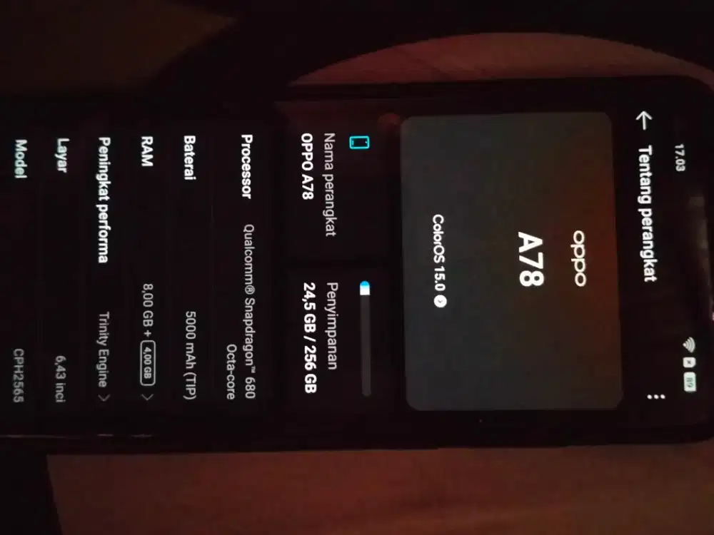 OPPO A78 8/256 MULUS NO MINUS