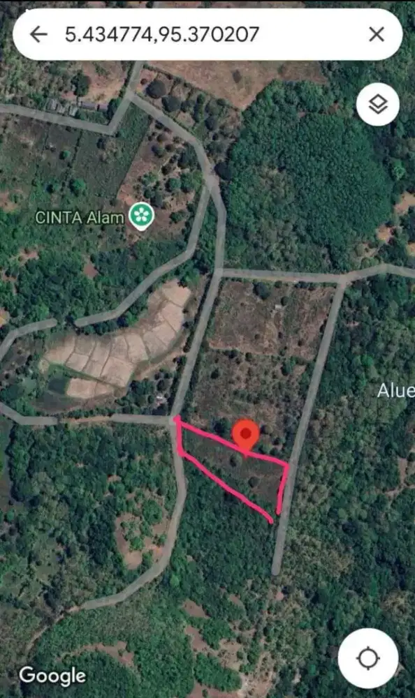 Dijual Tanah kebun ukuran 5616 m