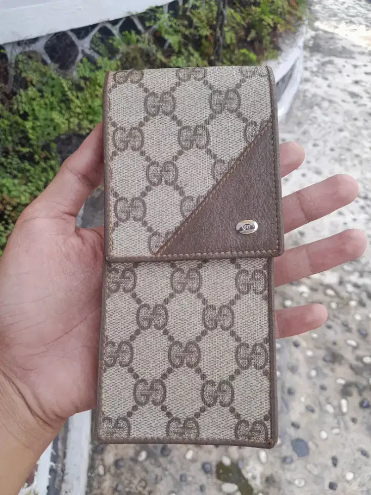 Box kacamata Gucci Brown Leather Original
