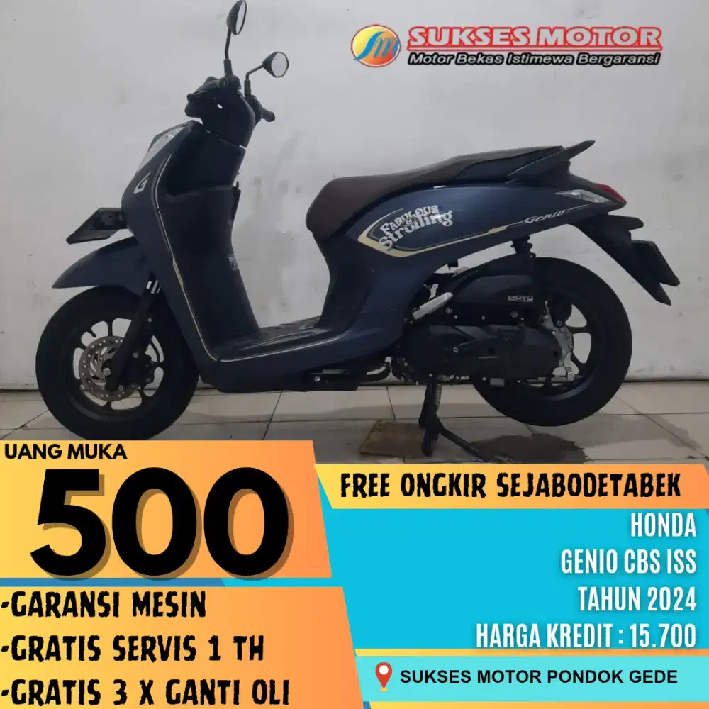 DP 500 RIBU HONDA GENIO CBS ISS TAHUN 2024 BERGARANSI