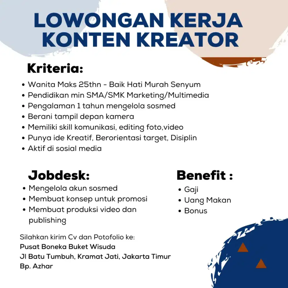 Konten Kreator Toko Souvenir Wisuda