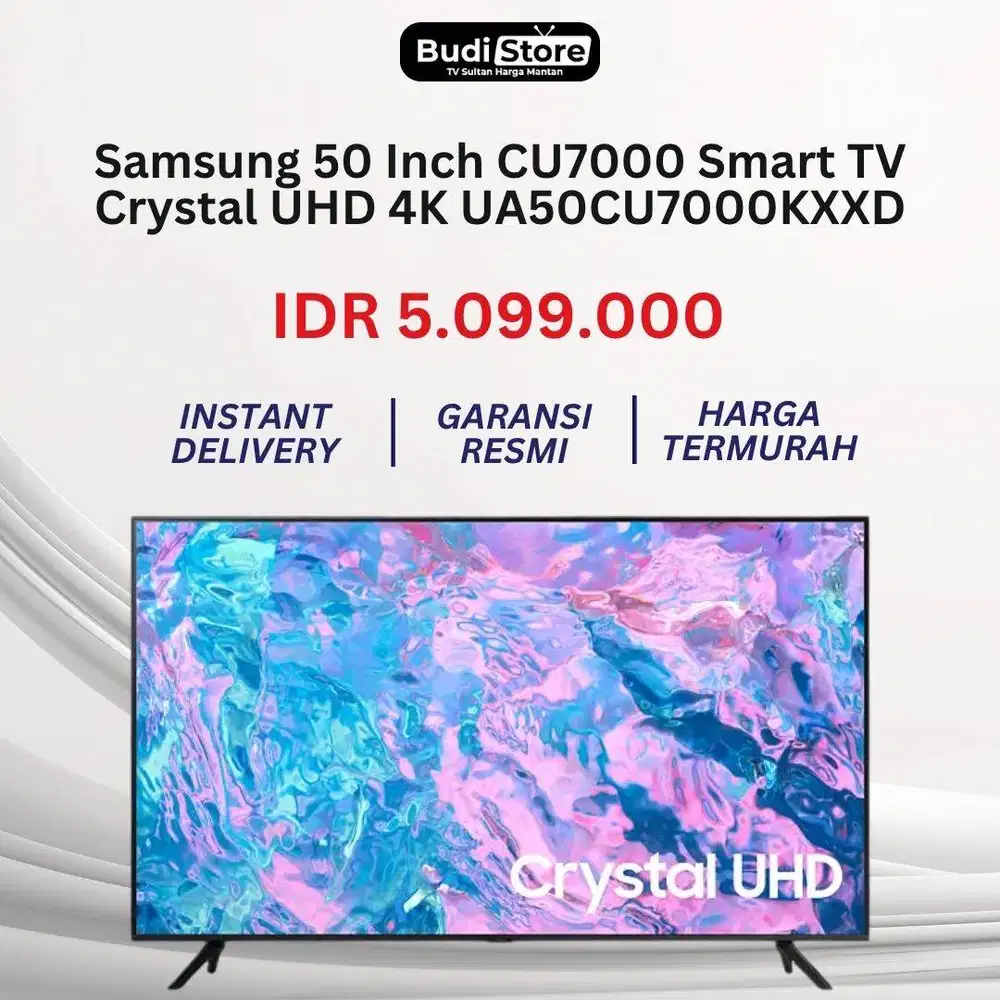 Samsung 50 Inch CU7000 Smart TV Crystal UHD 4K UA50CU7000KXXD