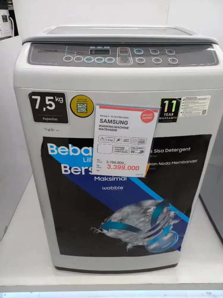 Cicil mesin cuci Samsung 1 tabung 7,5kg tanpa kartu kredit