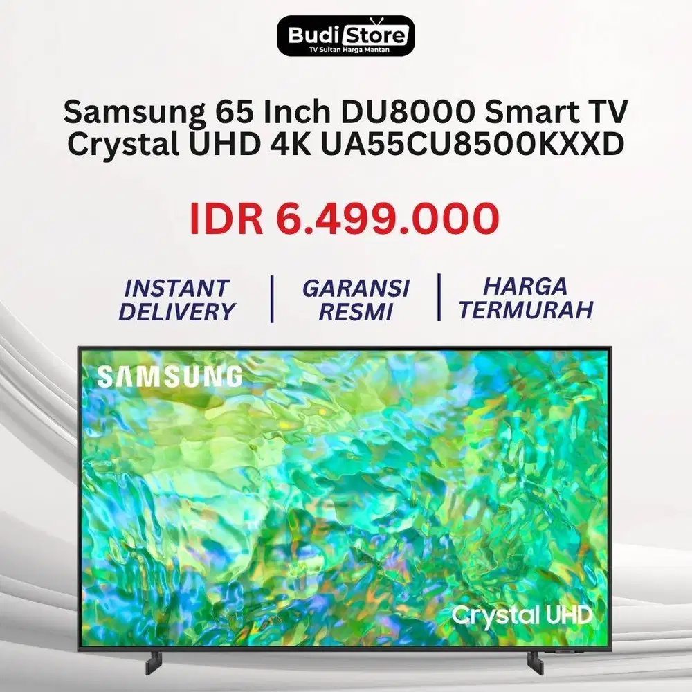 Samsung 65 Inch DU8000 Crystal UHD 4K Smart TV UA65DU8000KXXD