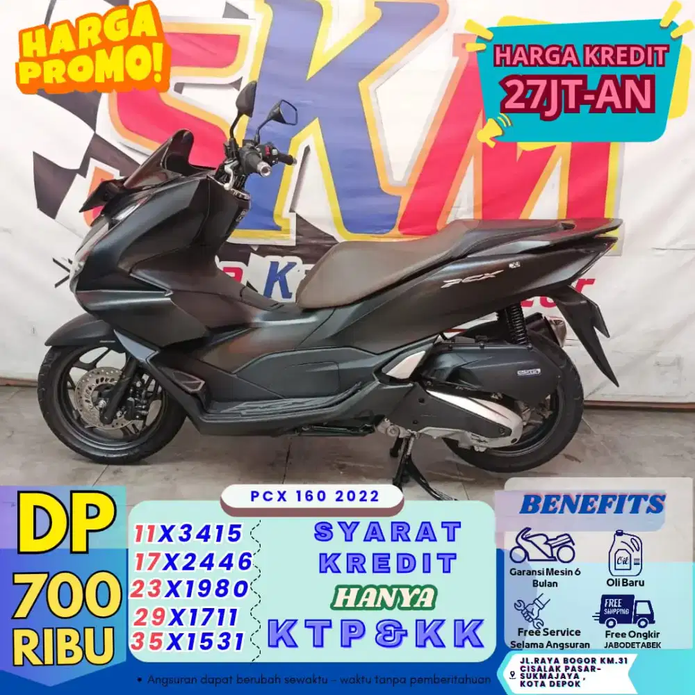 PCX 160 2022 promo DP murah proses mudah km low pajak panjang