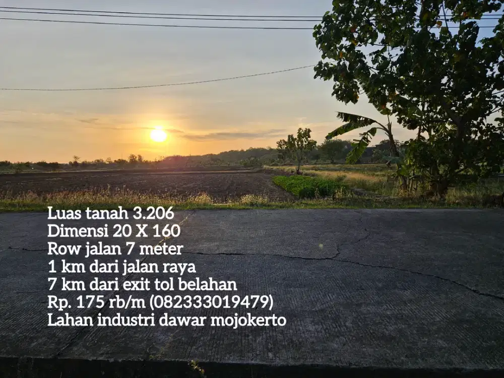 Lahan industri dawar blandong mojokerto