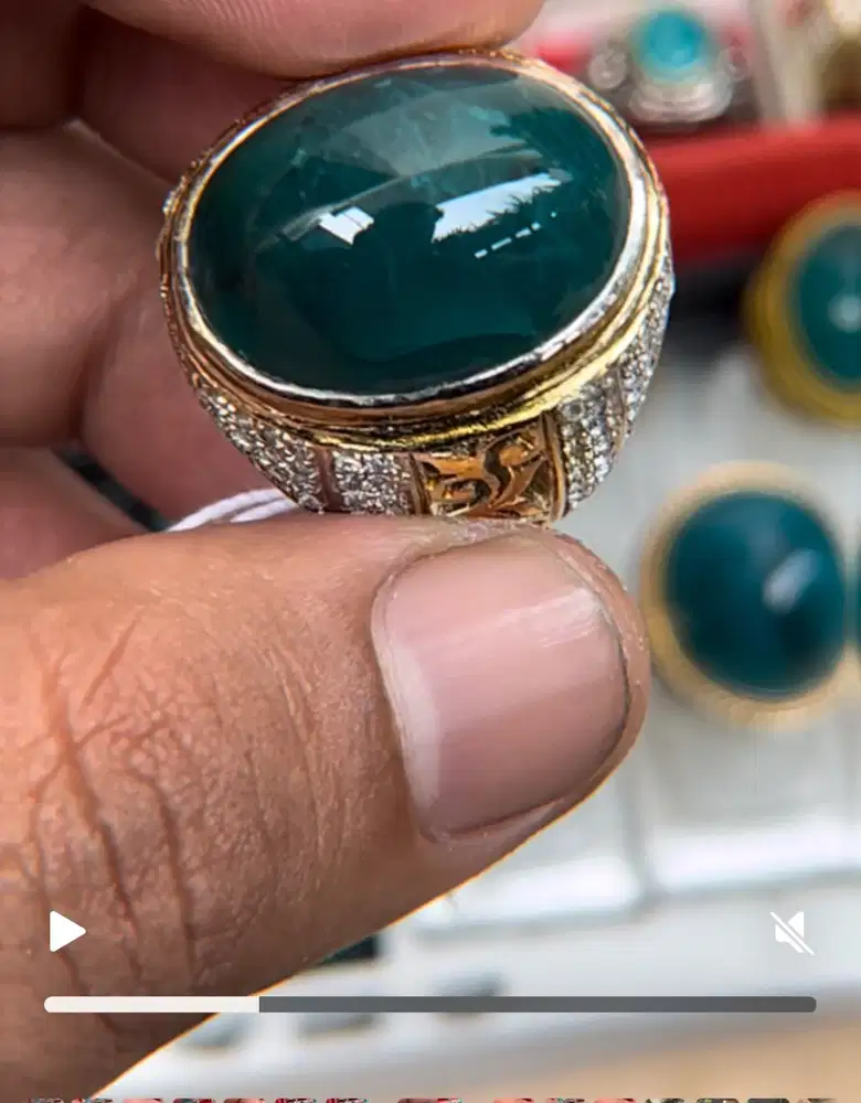 2 pcs bacan gulao kura natural original ring kuningan sari