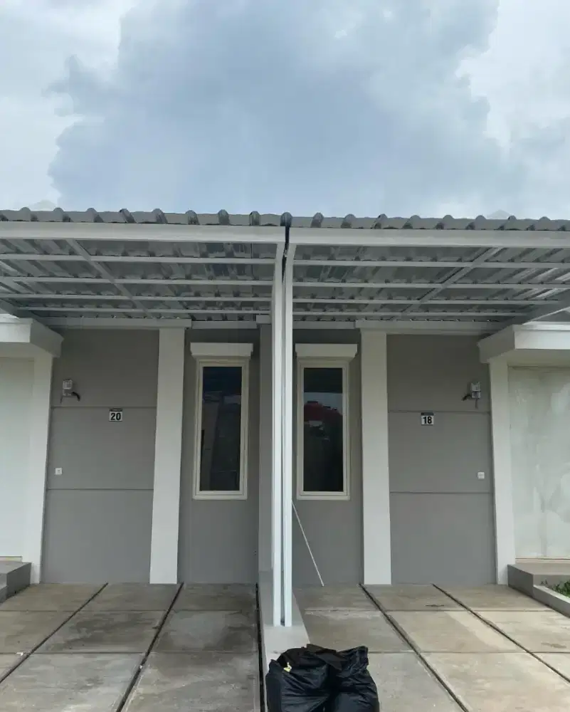 Kanopi besi hollow Galvanis atap alderon