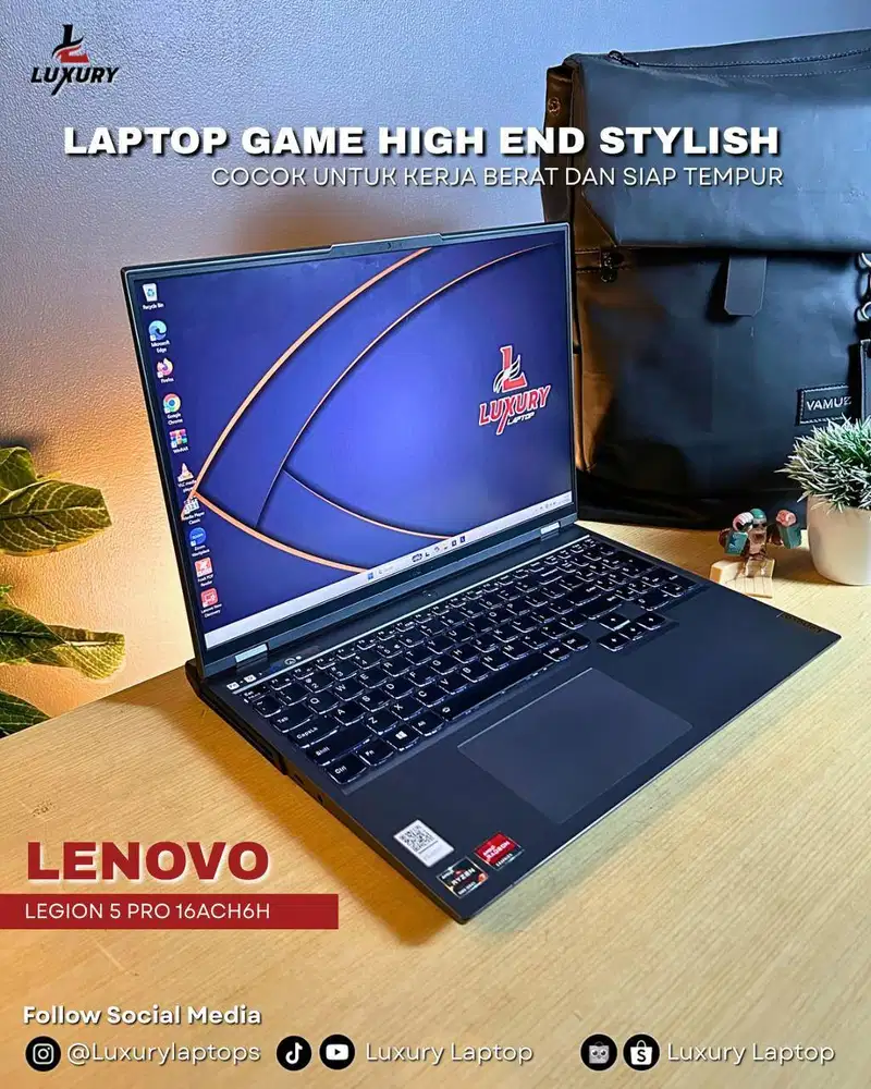 LAPTOP LENOVO LEGION 5 PRO 16ACH6H RYZEN 7 NVIDIA RTX 3070 SSD RAM BU