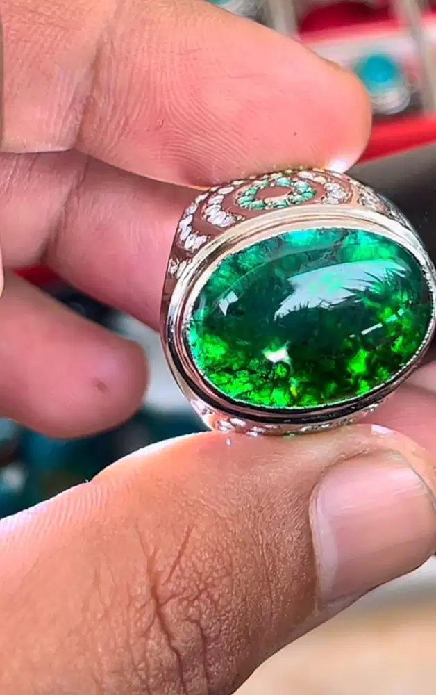 Batu bacan gulau kura ceplok tali hitam