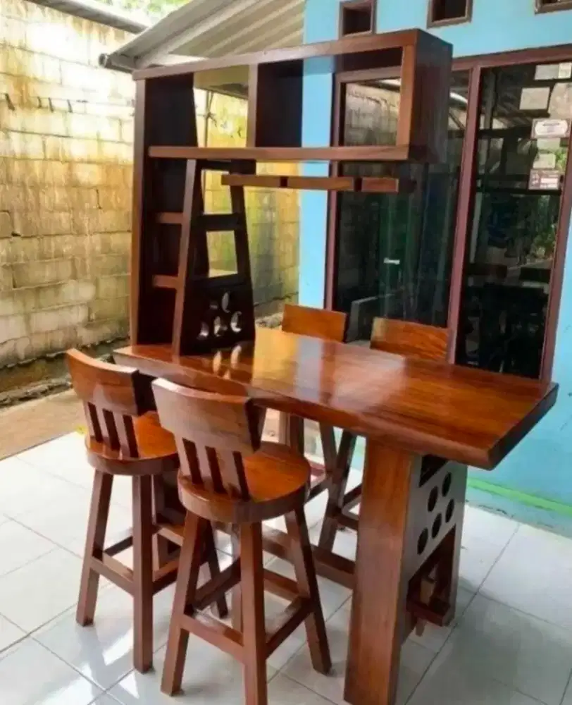 Meja Bar kayu Jati