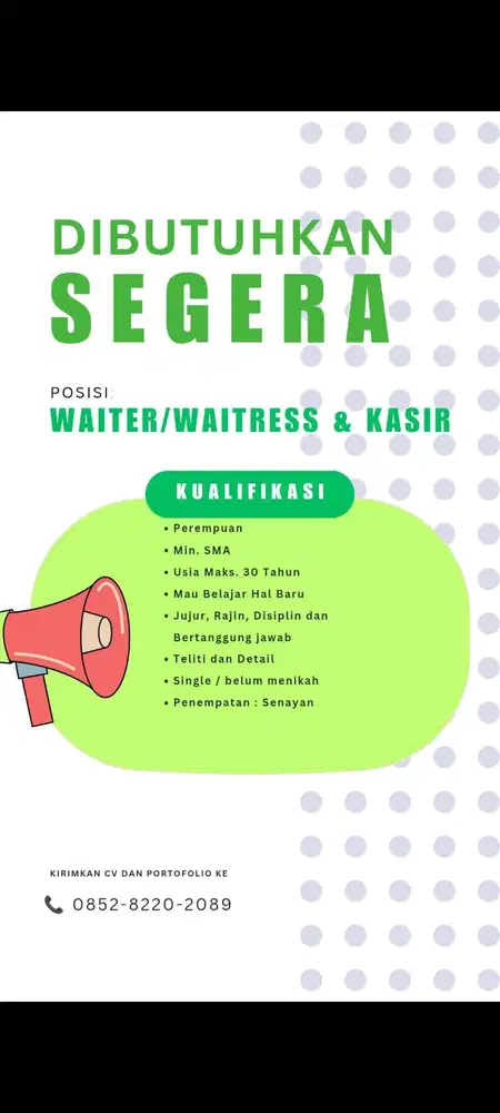 Waitress / Kasir