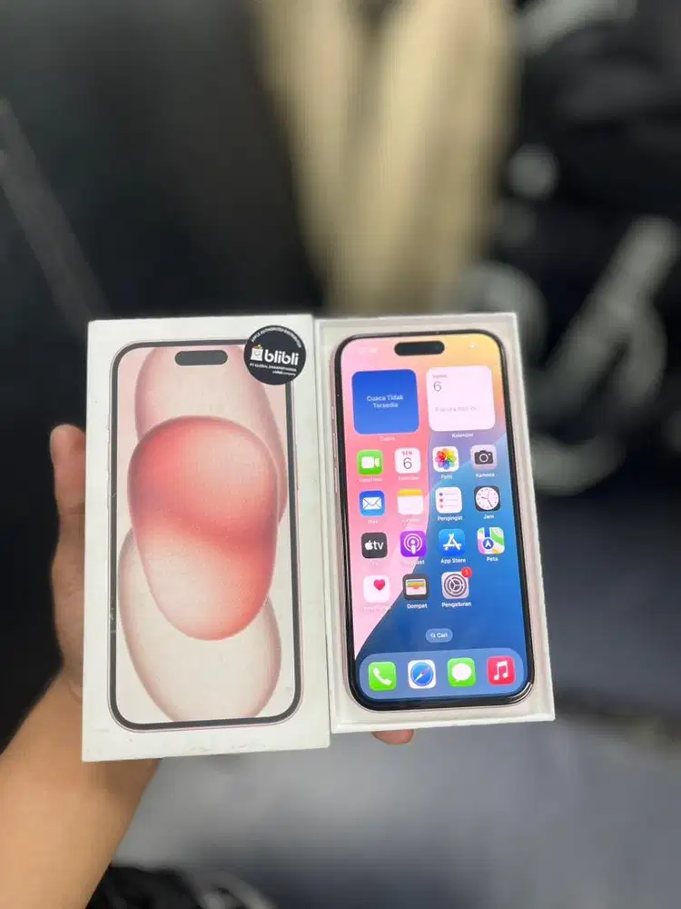 IPHONE 15 128 PINK SECOND IBOX FULLSET GARANSI ON