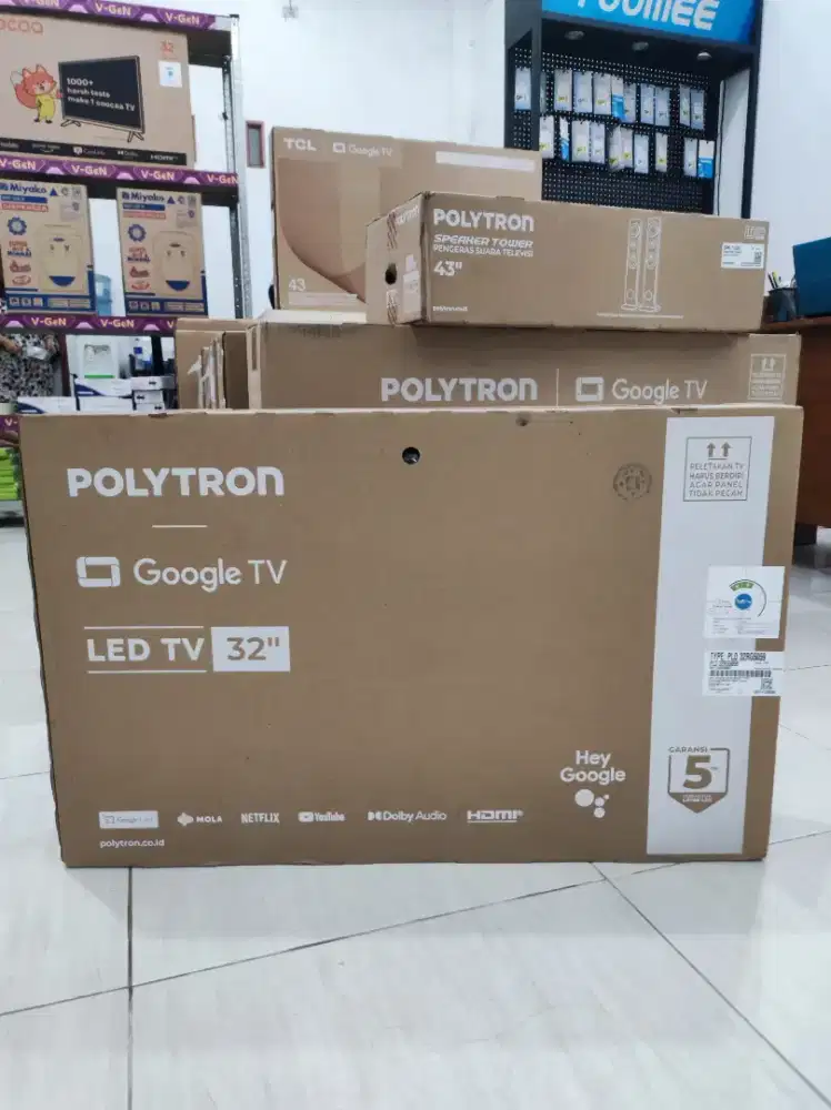 Polytron 32 in google tv YouTube Netflix