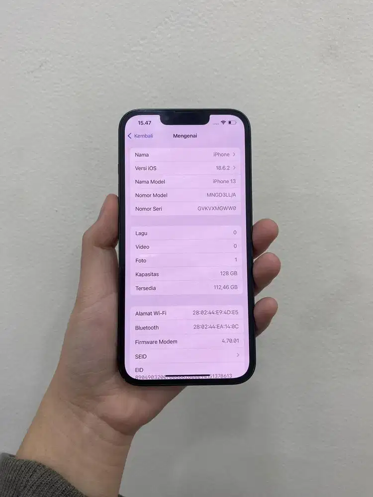 Iphone 13 128 GB ex inter imei all operator 80%