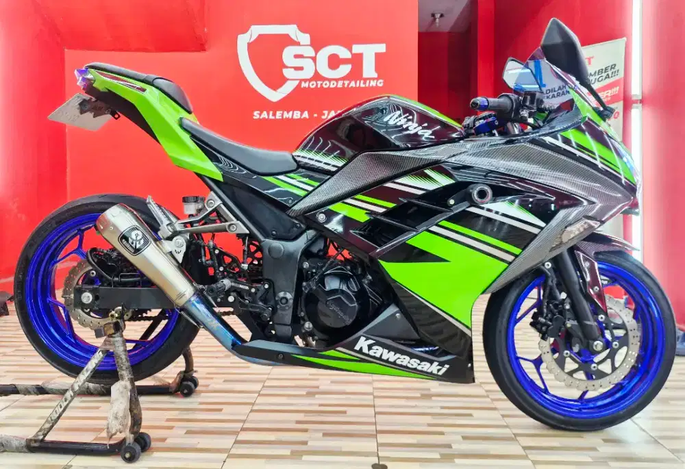 JualCpt90%LikeNewPjkJul26 MODIF 18Jt KAWASAKI NINJA 250 KRT 2017 HIJAU