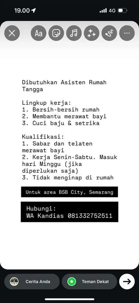 Lowongan Asisten Rumah Tangga