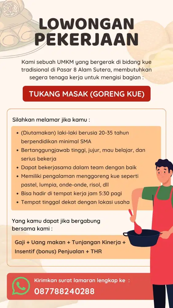 Tukang Masak (Goreng Kue)