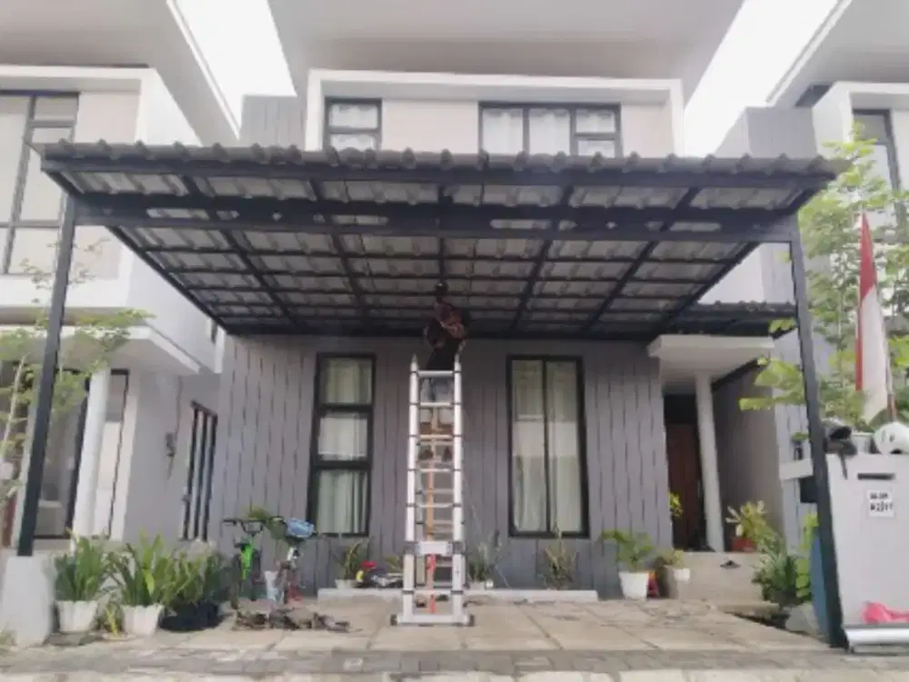 kanopi baja ringan atap spandek, alderon dan lainnya