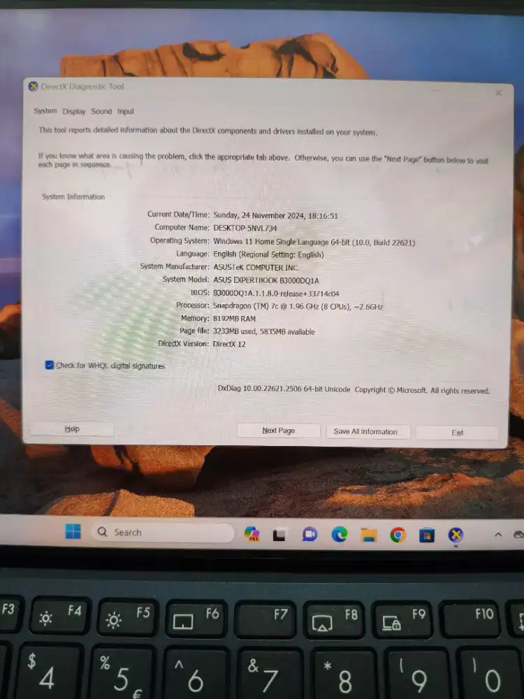 Tablet Asus Expertbook B3000