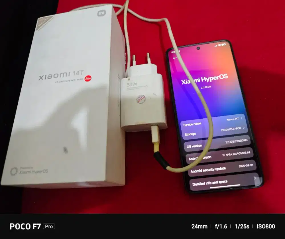 Xiaomi 14t  fulset minus charger 33watt