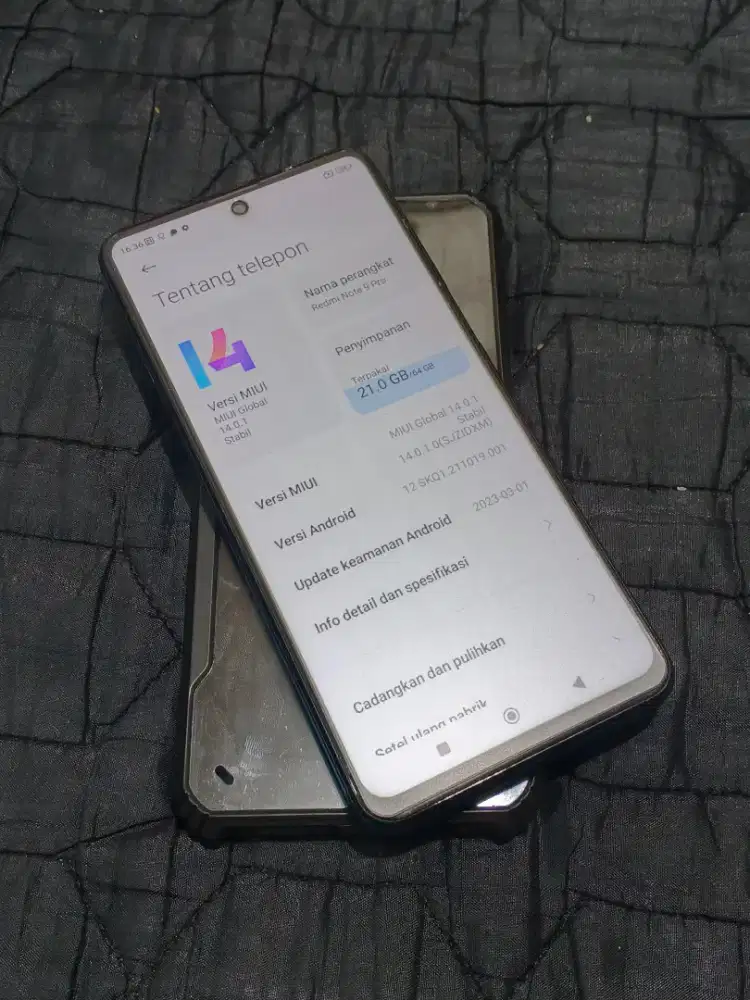 Redmi Note 9 Pro NFC 6+1/64 Hp Cas Ori 33Watt Minus Dikit
