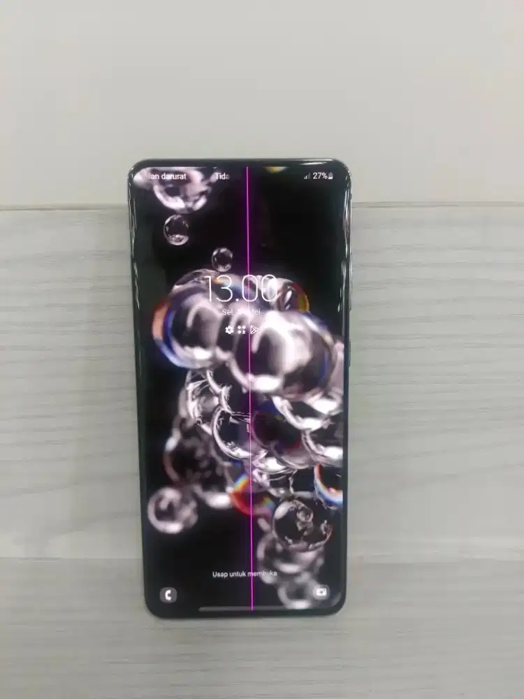 Samsung S20 ultra 4G ram 12/128gb minus green line sehelai