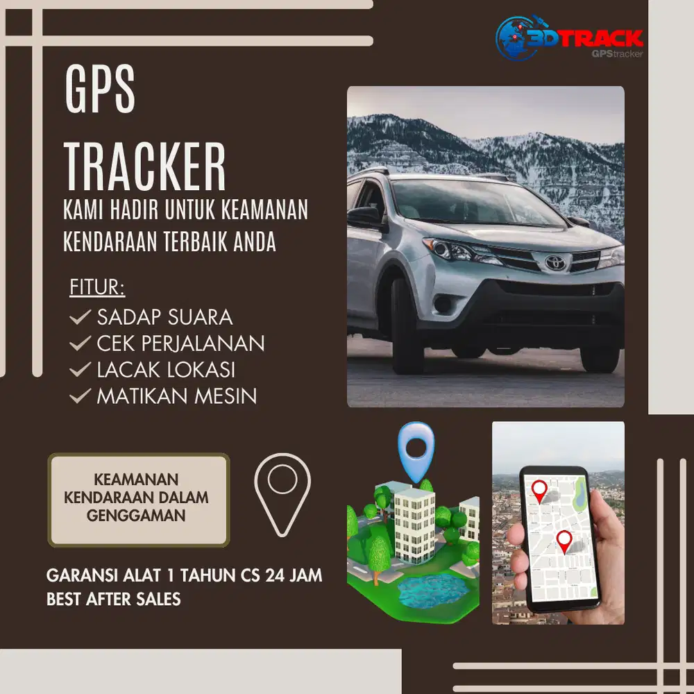GPS TRACKER KENDARAAN BERMOTOR MURAH BERGARANSI 3DTRACK
