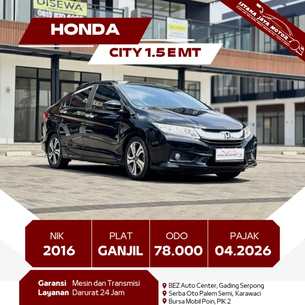[TDP 13JT] HONDA CITY 1.5 RS MT 2016