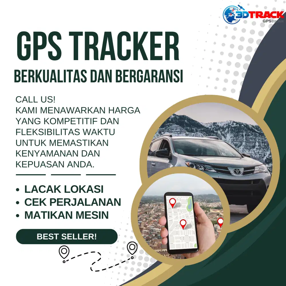 GPS TRACKER KENDARAAN BERMOTOR MURAH BERGARANSI 3DTRACK