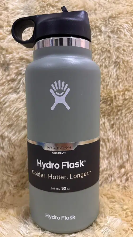 Hydro Flask Wide Flex Straw Cap Fir 32 oz (946 mL) Grey