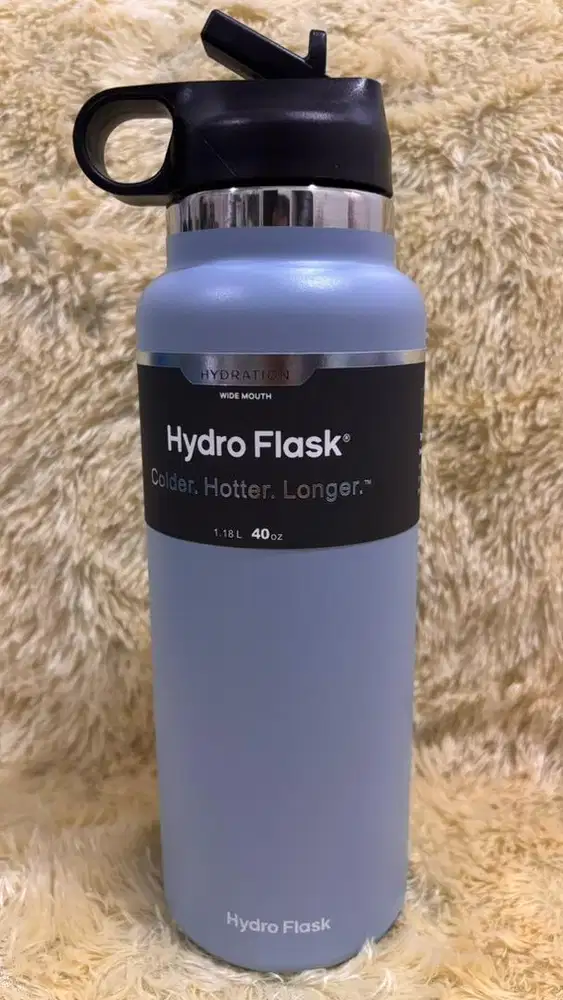 Hydro Flask Wide Flex Straw Cap Fir 40 oz blue