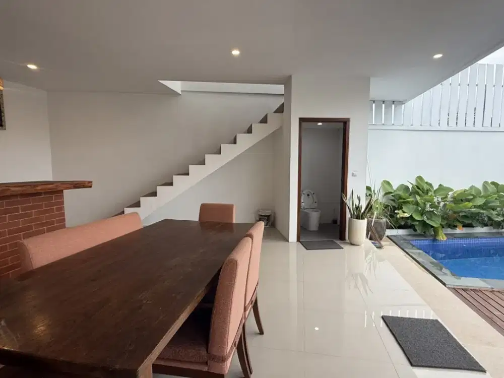 Disewakan Villa Modern 2BR dengan View Sawah Dekat Canggu